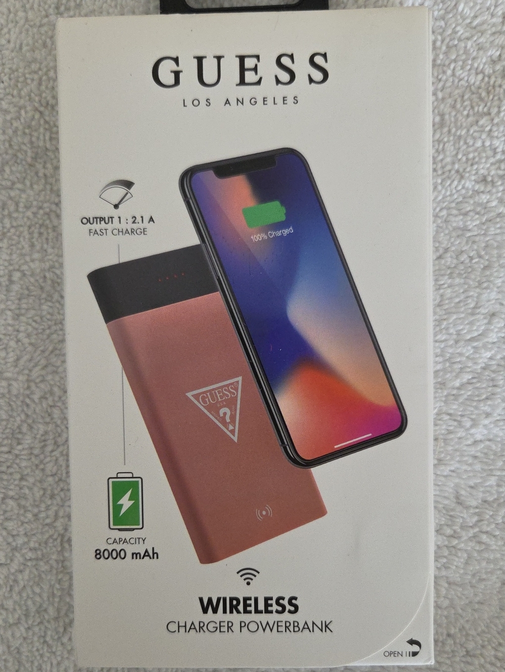 GUESS Wireless Charger Powerbank - Rose Gold